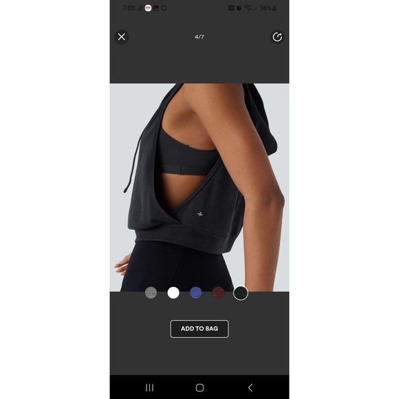 HALARA Tops - Halara Hooded Drawstring‎ Sleeveless Cropped Running Tank Top Black Size Small